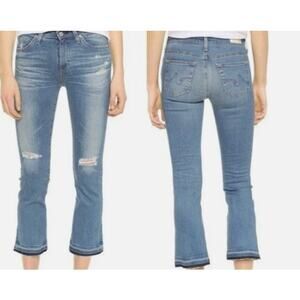 Adriano Goldschmied Ag-Ed Jodi High Rise Slim Flare Crop Jeans sz 26